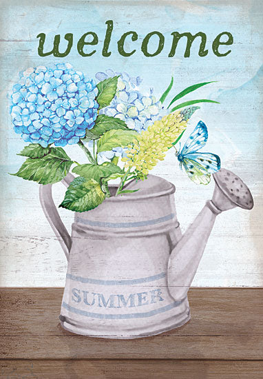 Mollie B. MOL1786 - Hydrangea Welcome, Hydrangeas, Watering Can, summer, Butterfly from Penny Lane