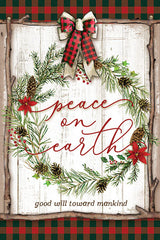 MOL1948 - Peace on Earth Buffalo Plaid - 12x18