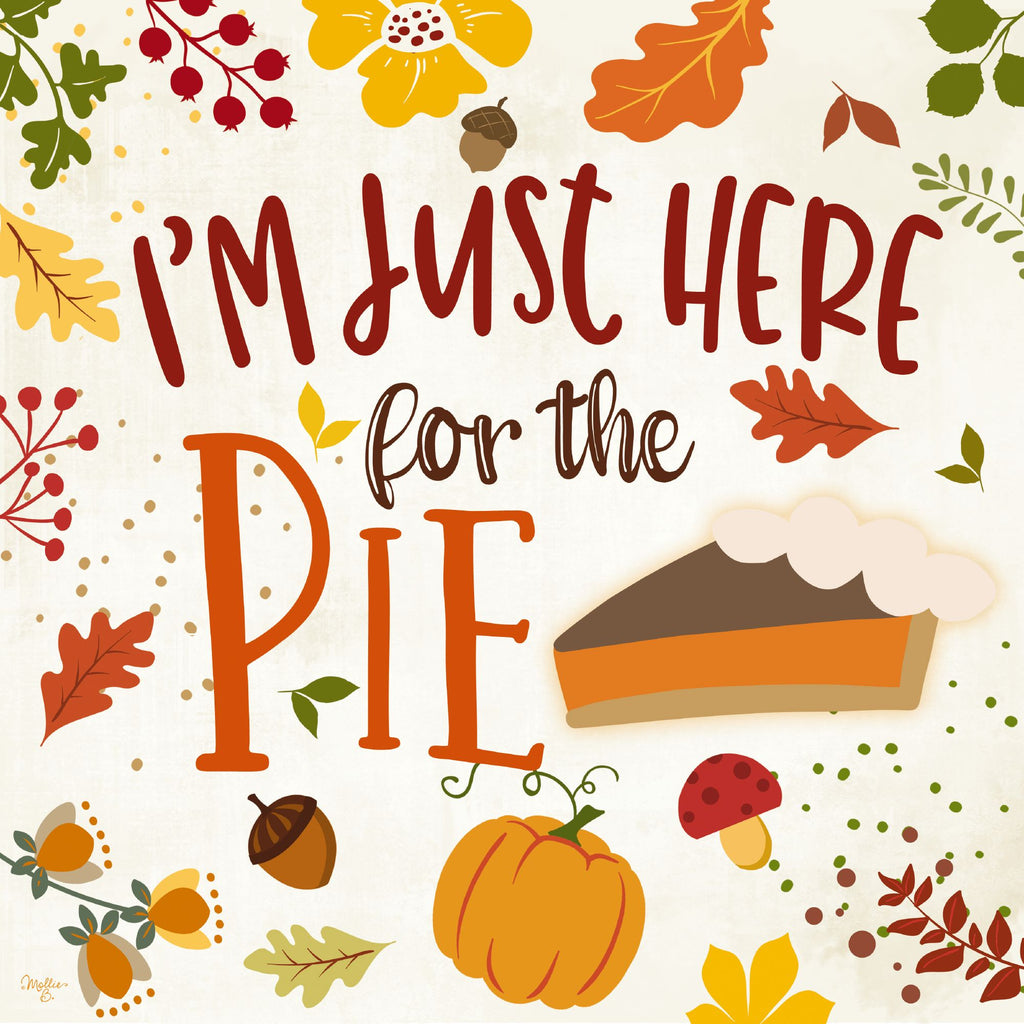 Mollie B. MOL1977 - MOL1977 - I'm Just Here for the Pie - 12x12 Here for the Pie, Pumpkins, Iconography, Autumn, Leaves from Penny Lane