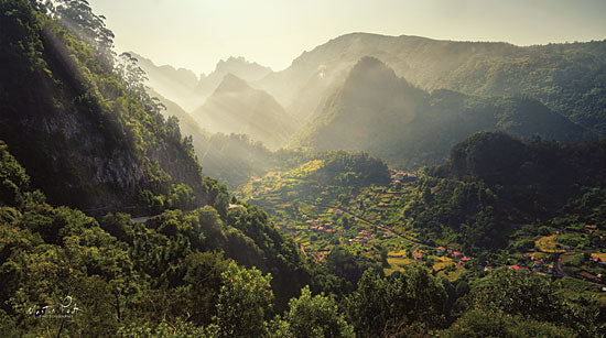 Martin Podt MPP469 - Land of the Hobbits Mountains, Village, Clouds, Foggy, Misty from Penny Lane