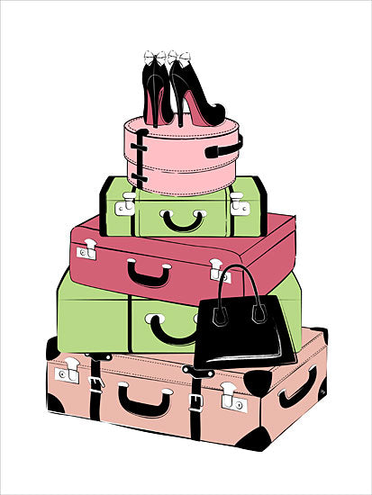 Martina Pavlova PAV227 - PAV227 - Travel in Style - 12x16 Travel, Suitcases, Vintage, Fashion from Penny Lane