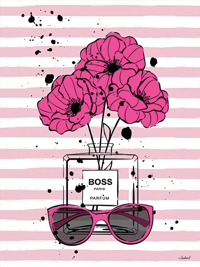 Martina Pavlova PAV332 - PAV332 - Boss Flowers - 12x16 Signs, Feminine, Typography, Boss, Perfume Bottle, Sunglasses, Flowers from Penny Lane