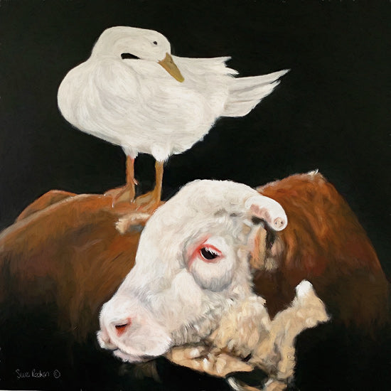 Suzy Redmond RED121 - RED121 - Patience and Pride - 12x16 Cow, Goose, Farm from Penny Lane