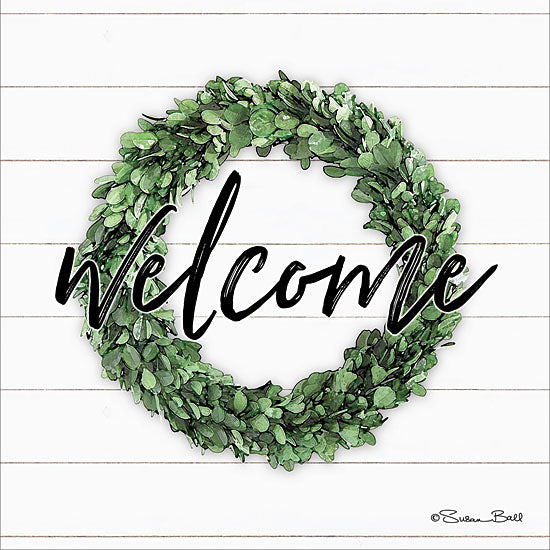 Susan Ball SB580 - Welcome Wreath Welcome, Wreath, Shiplap from Penny Lane