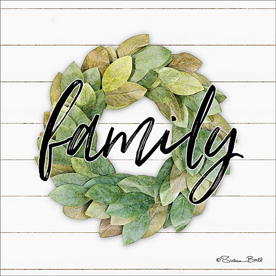 Susan Ball SB600 - Family Wreath Family, Wreath, Shiplap, Signs from Penny Lane