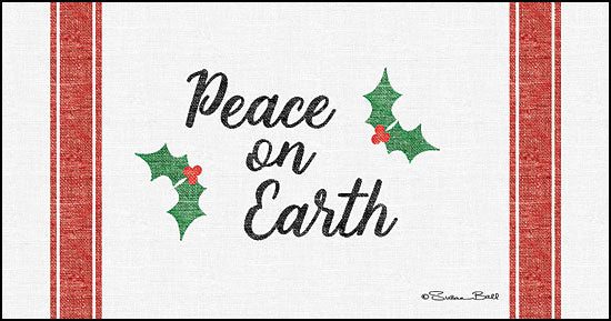 Susan Ball SB627 - Peace on Earth Grain Sack Peace on Earth, Holidays, Grain Sack,  Holly Berries from Penny Lane