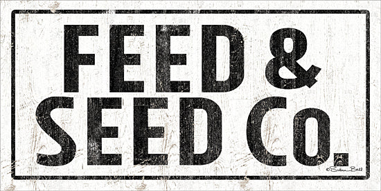 Susan Ball SB707 - SB707 - Feed & Seed Co. - 18x9 Feed & Seed, Store, Black & White, Signs from Penny Lane