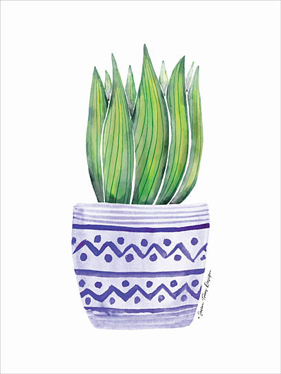 Seven Trees Design ST169 - Succulentin Blue Pot - Succulent, Blue & White, Pot, Southwest from Penny Lane Publishing