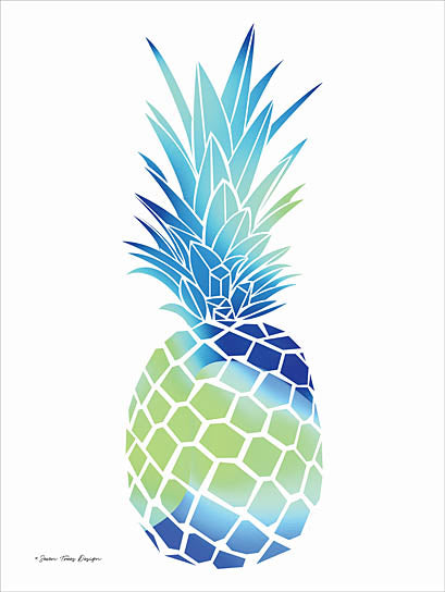 Seven Trees Design ST244 - Pineapple Prisma II - Pineapple, Blue, Green, Stencils from Penny Lane Publishing