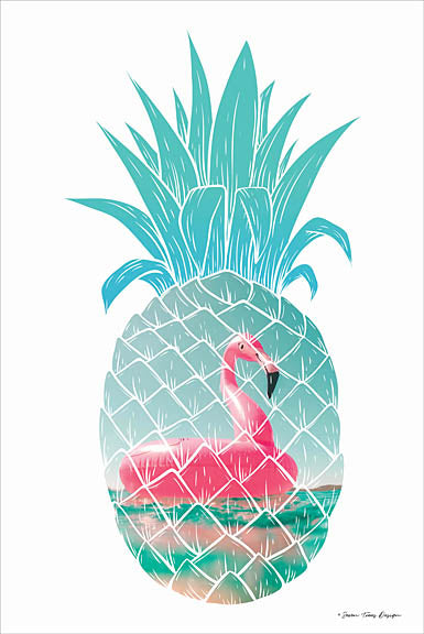 Seven Trees Design ST291 - Ocean Pineapple I - Pineapple, Flamingo, Float from Penny Lane Publishing