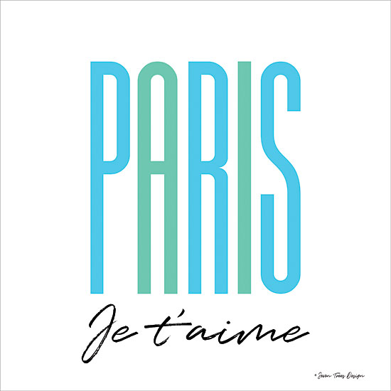Seven Trees Design ST507 - Paris Je T'aime - 12x12 Paris, Signs, I Love You, French from Penny Lane
