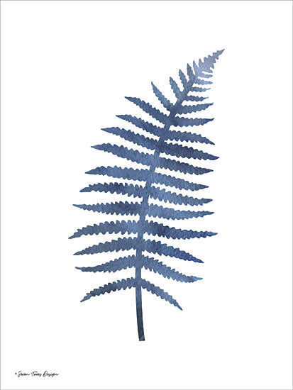 Seven Trees Designs ST557 - Watercolor Blue Paint III - 12x16 Plant, Fern, Blue & White, Botanical from Penny Lane