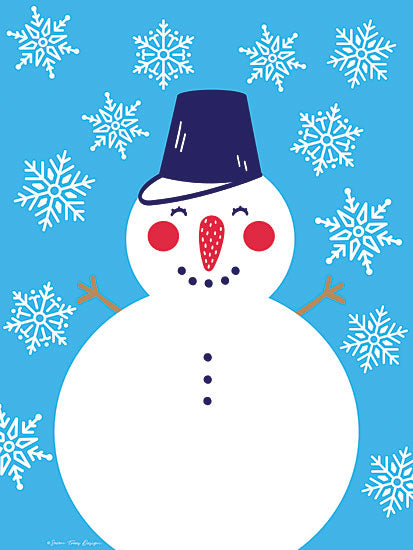 Seven Trees Design ST599 - Snowflake Snowman - 12x16 Snowman, Snowflakes, Winter, Holidays from Penny Lane