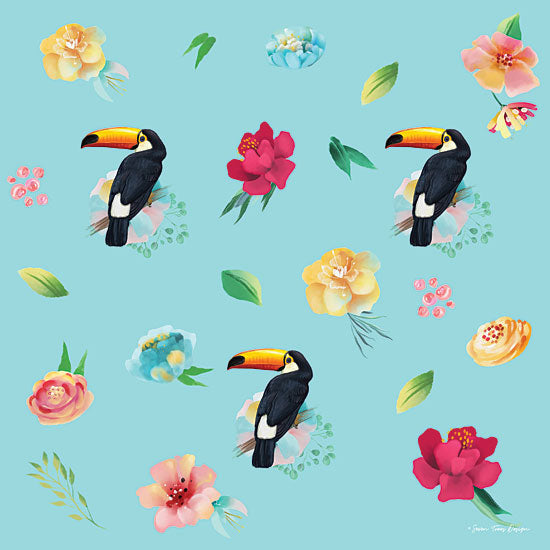 Seven Trees Design ST637 - ST637 - Toucans in Paradise - 12x12 Patterns, Toucan, Tropical, Floral, Botanical from Penny Lane