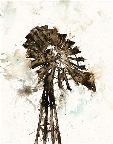 White Ladder WL100B - Watercolor Windmill - Windmill, Abstract, Farm, Neutral from Penny Lane Publishing