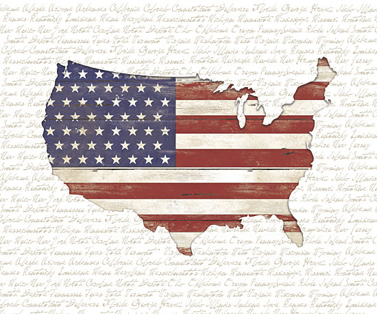 White Ladder WL120 - USA Flag - United States, American Flag, Calligraphy from Penny Lane Publishing
